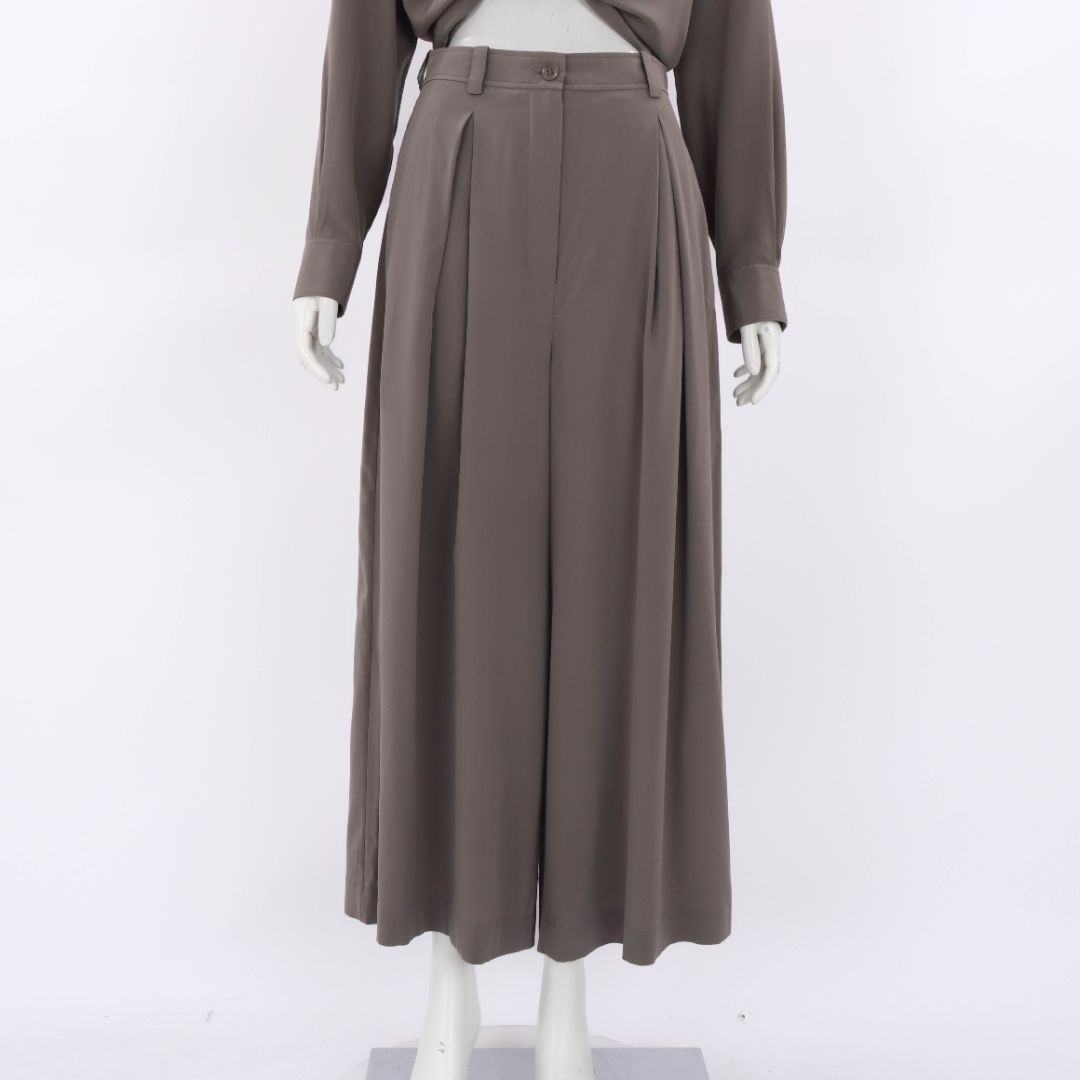 Scanlan Theodore Silk Tie Front Top and Wide Leg Pant Set Size 6
