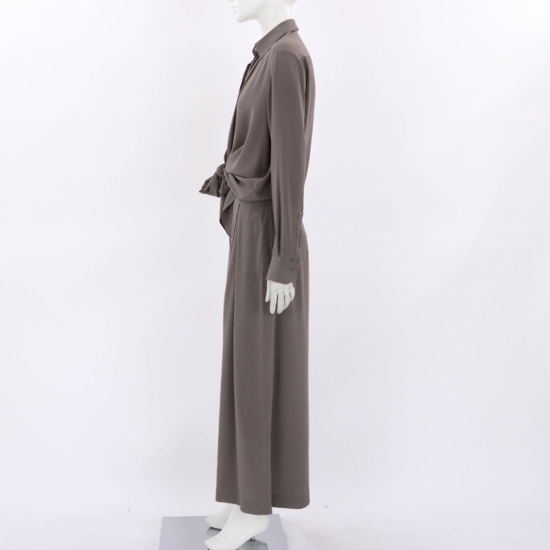 Scanlan Theodore Silk Tie Front Top and Wide Leg Pant Set Size 6