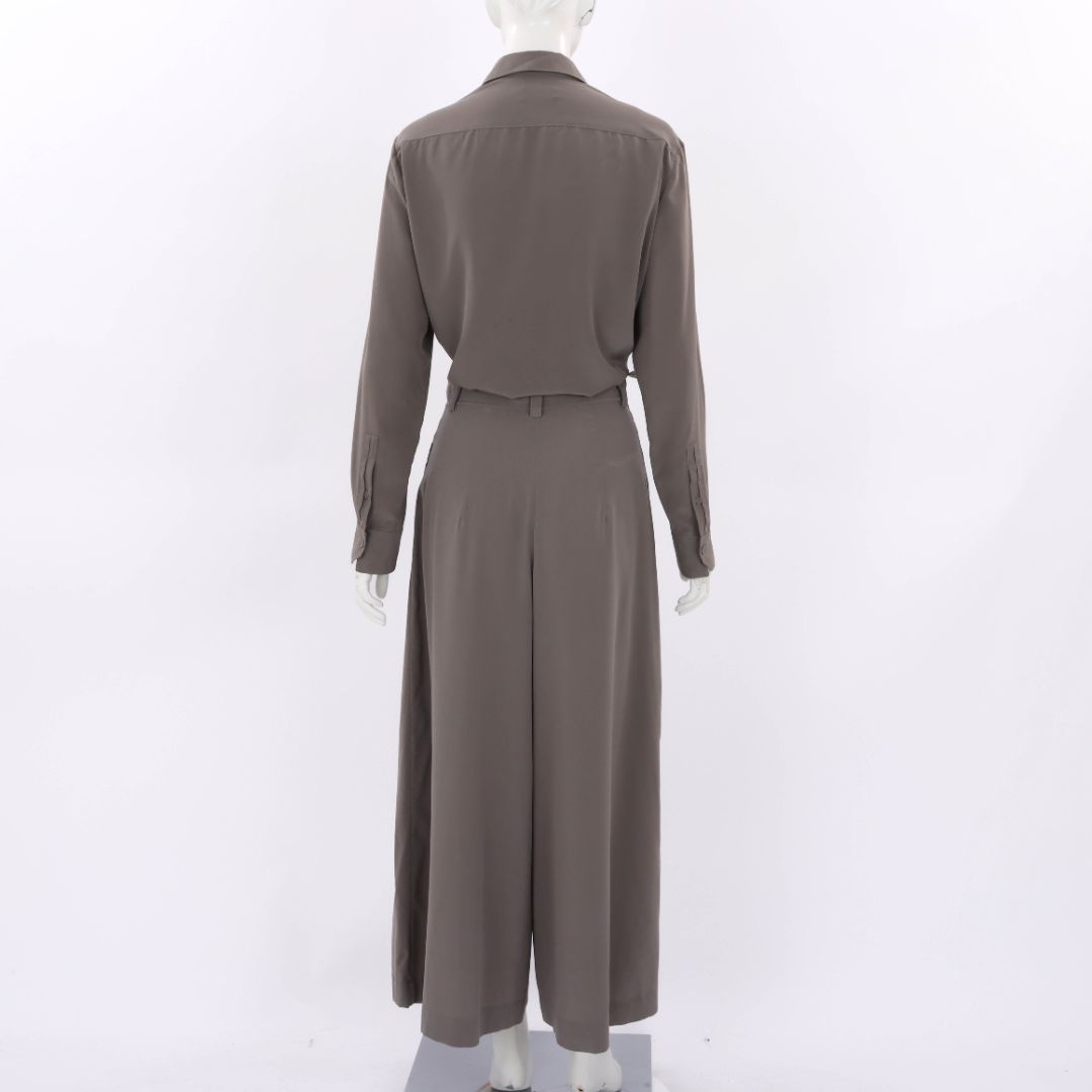 Scanlan Theodore Silk Tie Front Top and Wide Leg Pant Set Size 6