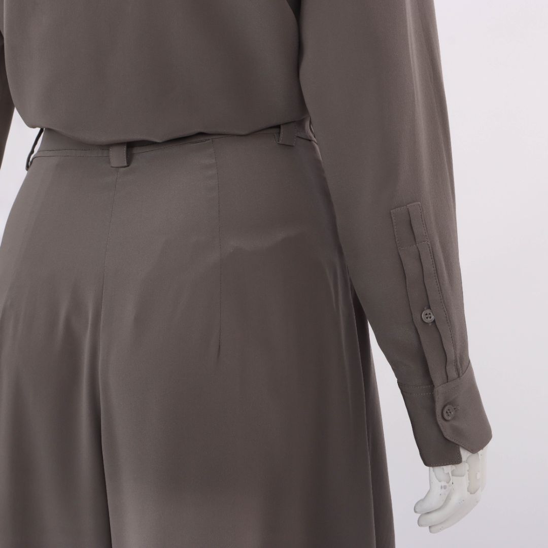 Scanlan Theodore Silk Tie Front Top and Wide Leg Pant Set Size 6