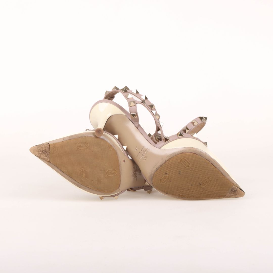 Valentino Patent Leather Rockstud Caged Heels Size 35