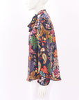 Rixo London Moss Silk Woodstock Blouse Size 10