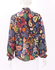 Rixo London Moss Silk Woodstock Blouse Size 10