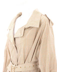 Scanlan Theodore Checked Light Trench Coat Size Small