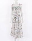 Loretta Caponi Floral Armida Cotton Dress Size M