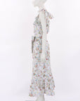 Loretta Caponi Floral Armida Cotton Dress Size M