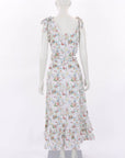 Loretta Caponi Floral Armida Cotton Dress Size M