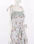 Loretta Caponi Floral Armida Cotton Dress Size M