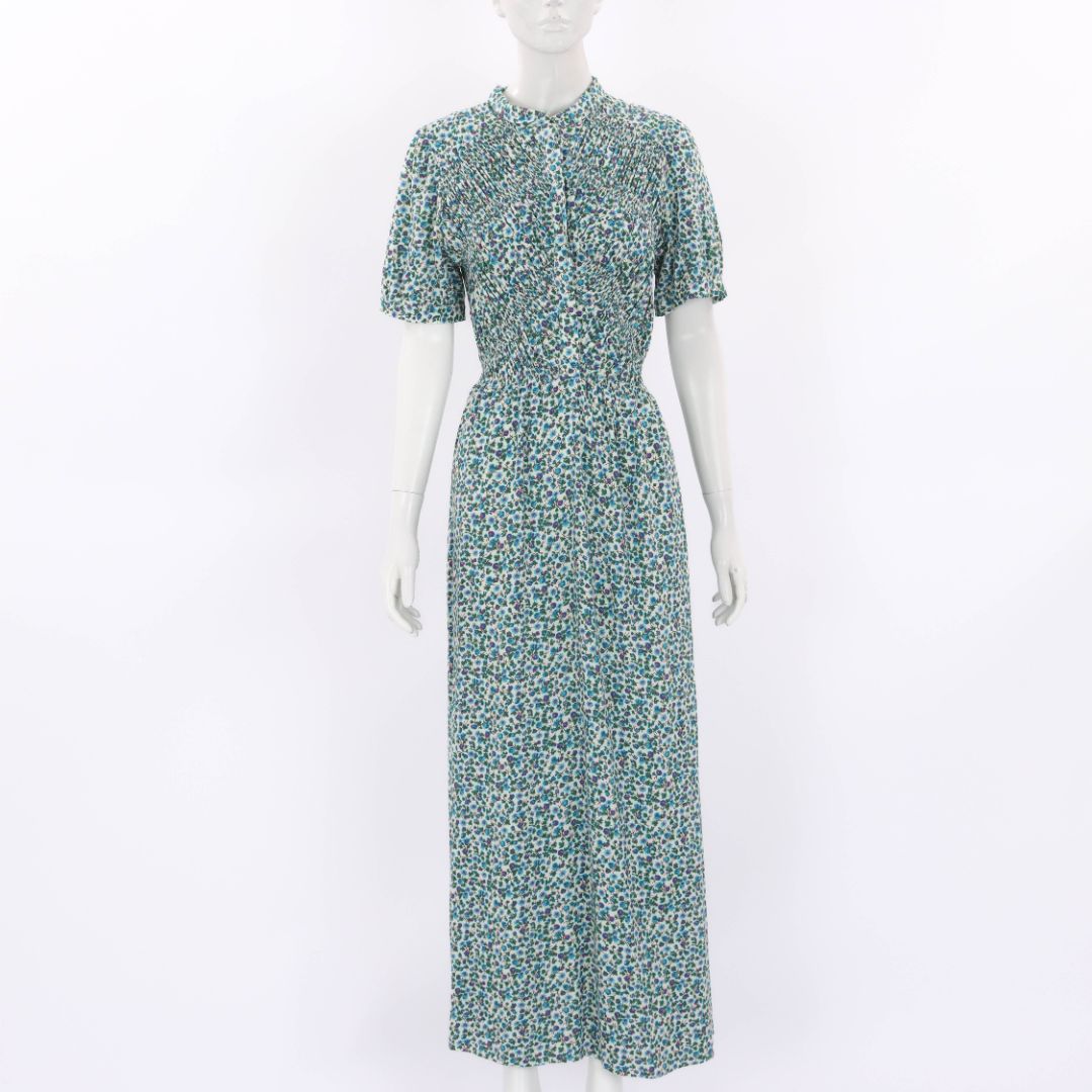 Loretta Caponi Floral Midi Dress Size Medium
