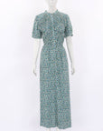 Loretta Caponi Floral Midi Dress Size Medium