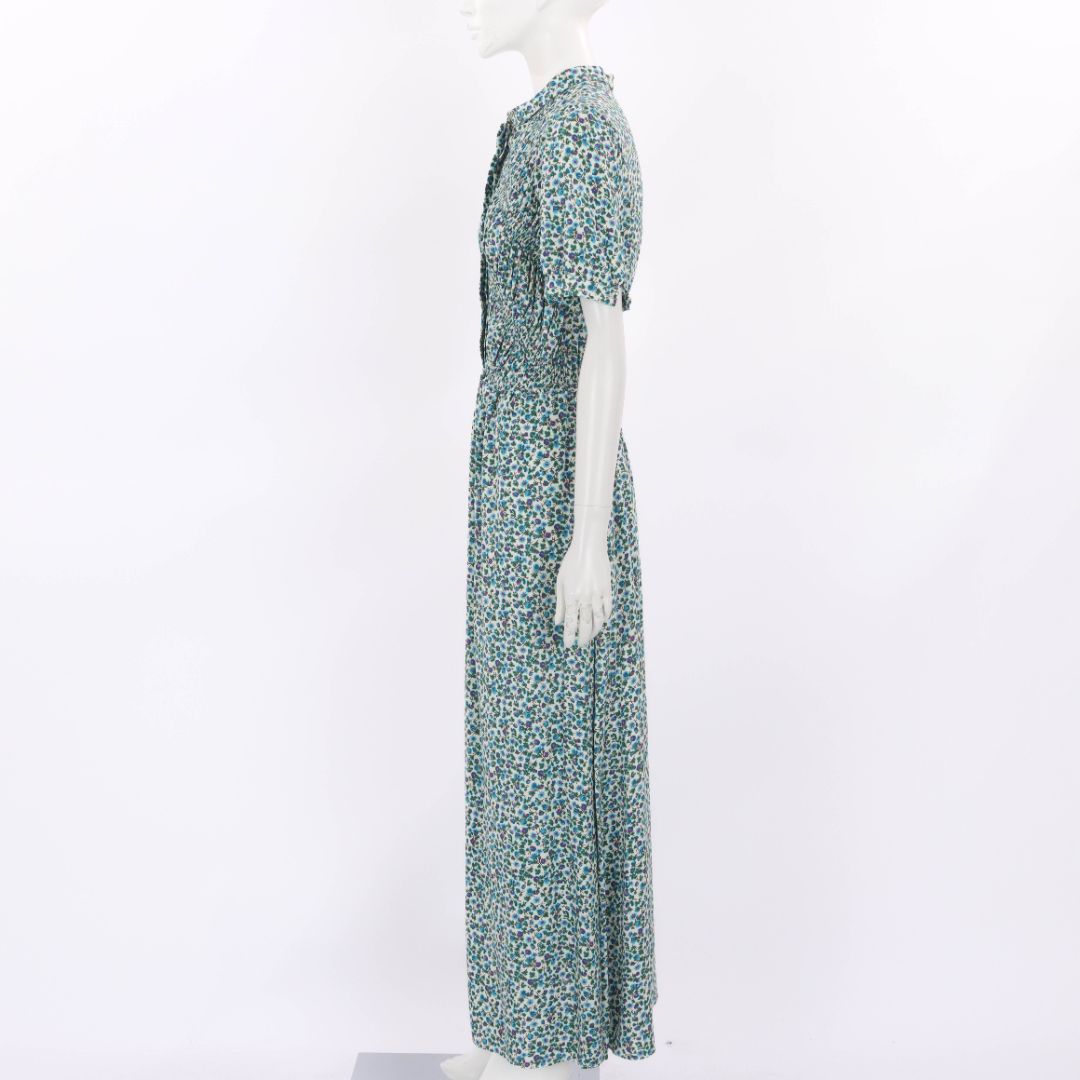 Loretta Caponi Floral Midi Dress Size Medium