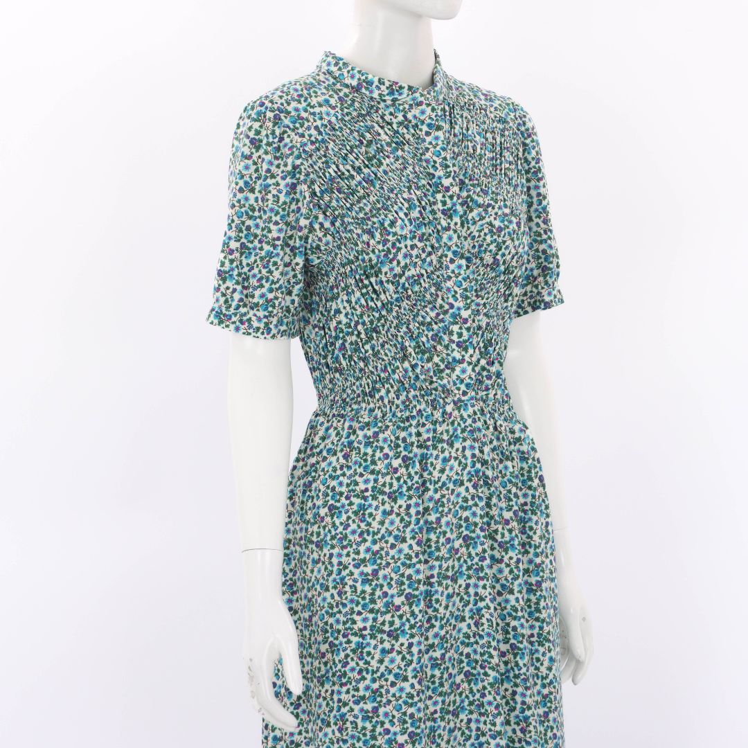 Loretta Caponi Floral Midi Dress Size Medium