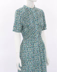 Loretta Caponi Floral Midi Dress Size Medium