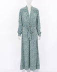 Loretta Caponi Floral Krizia Midi Dress Size Large