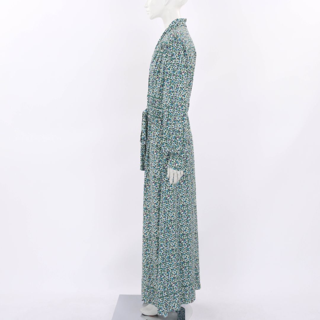 Loretta Caponi Floral Krizia Midi Dress Size Large