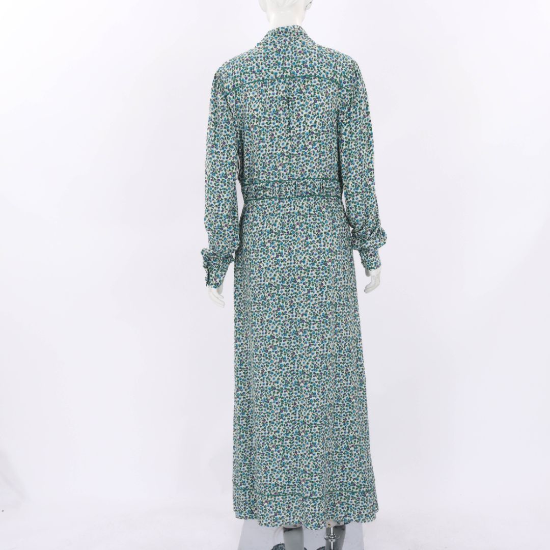 Loretta Caponi Floral Krizia Midi Dress Size Large