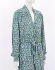 Loretta Caponi Floral Krizia Midi Dress Size Large
