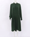 Lee Mathews Silk Pleated Polka Dot Dress Size 3