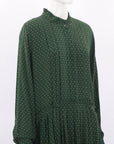 Lee Mathews Silk Pleated Polka Dot Dress Size 3