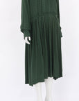 Lee Mathews Silk Pleated Polka Dot Dress Size 3