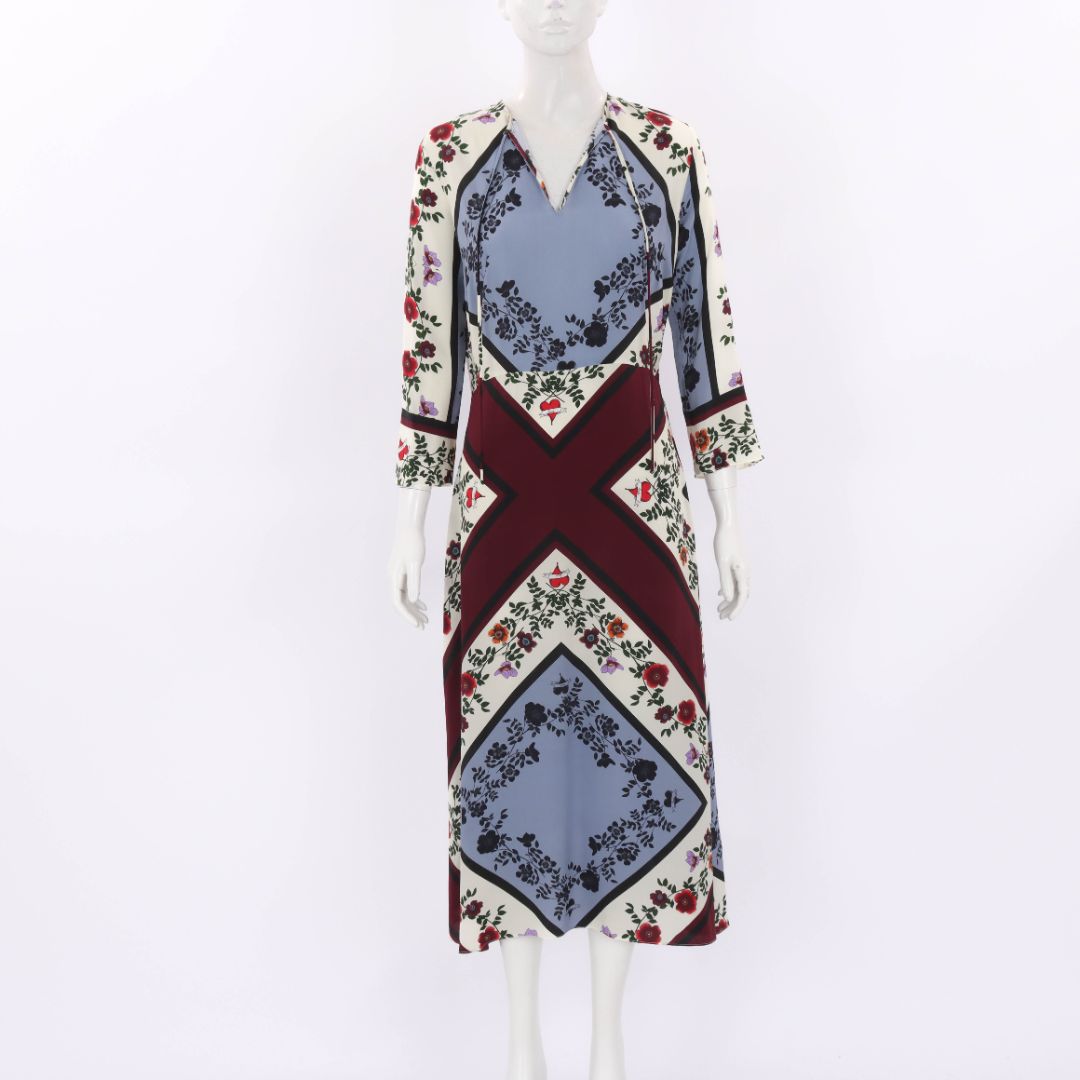 Sandro Printed Silk Dress Size 3