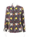 Anna Thomas Silk Print Shirt Size 12