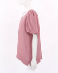 The Flatiron Label Linen Puff Sleeve Top Size 2