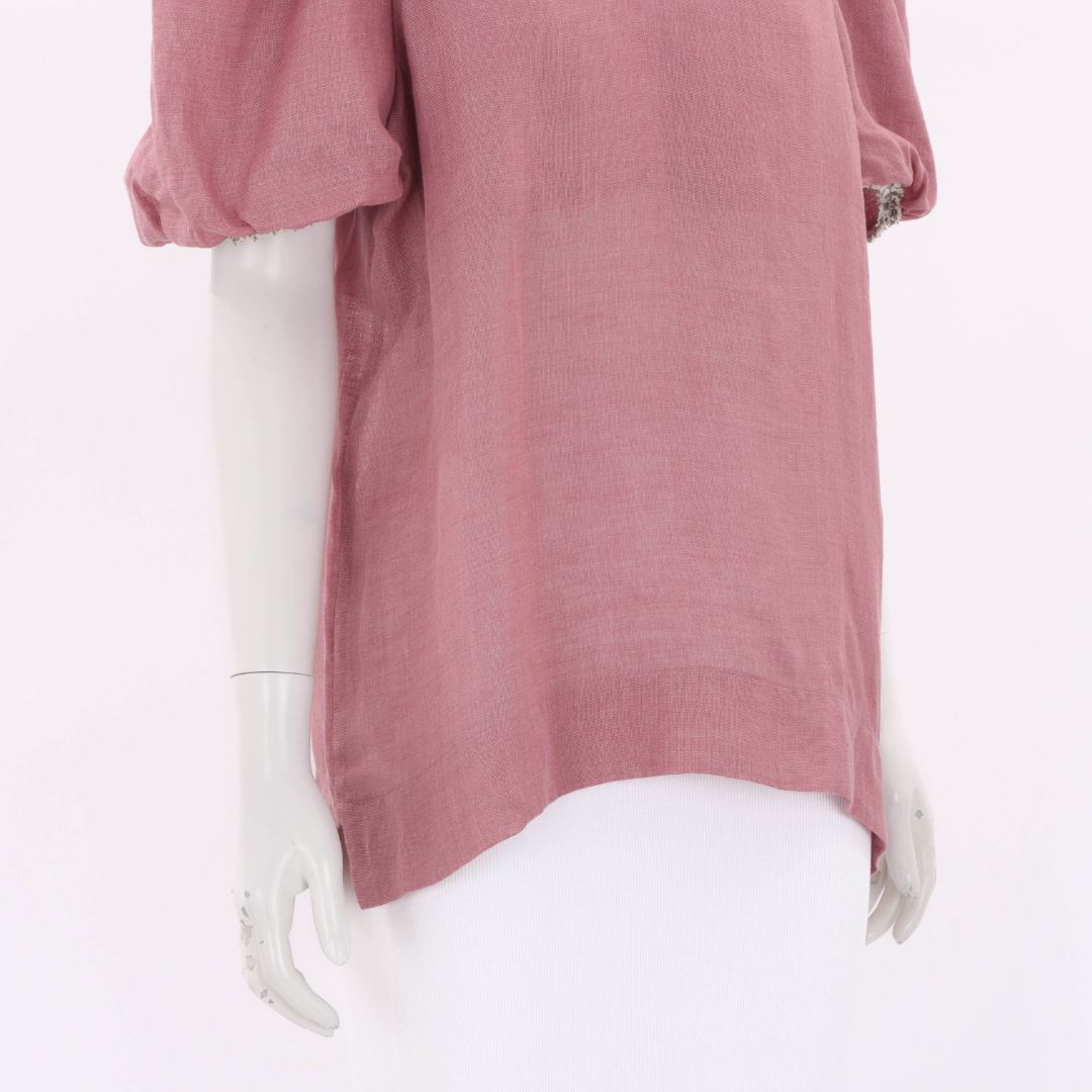 The Flatiron Label Linen Puff Sleeve Top Size 2