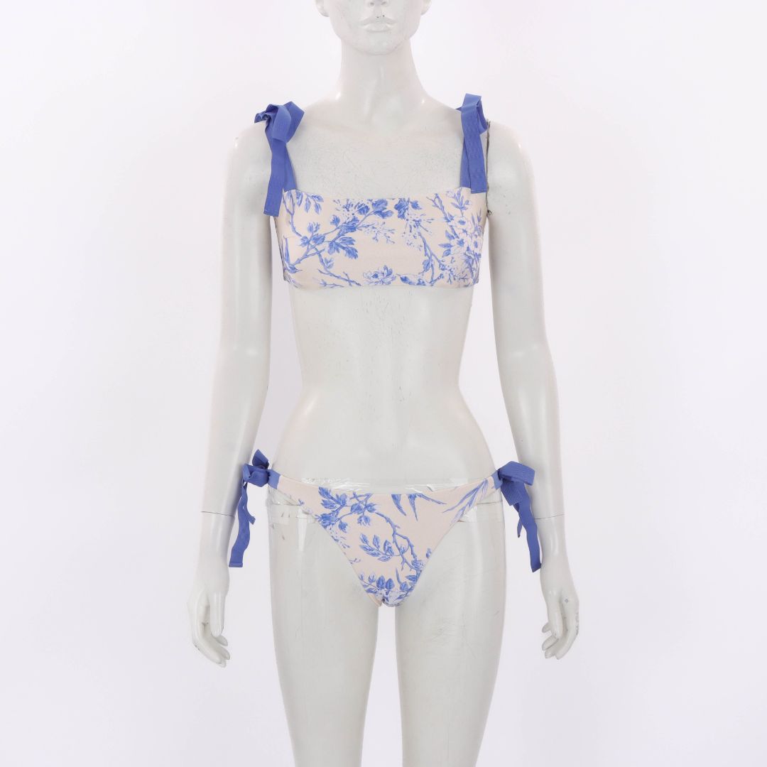 Zimmermann 'Verity' Tie Bandeau Bikini Set Size 2