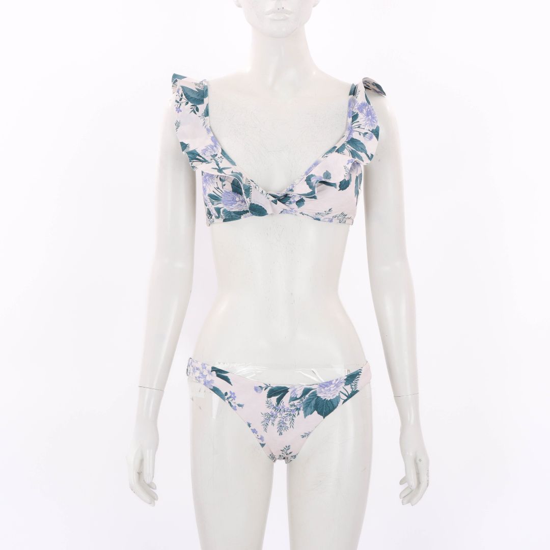 Zimmermann 'Cassia' Waterfall Frill Bikini Set Size 2