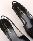 Saint Laurent Patent Tom Slingback Pumps Size 38