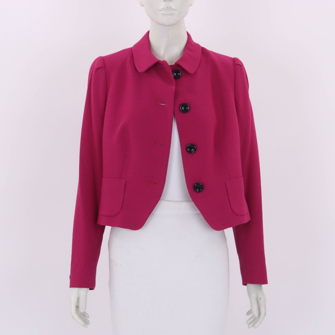 Anna Thomas Wool Blend Textured Jacket Size 12