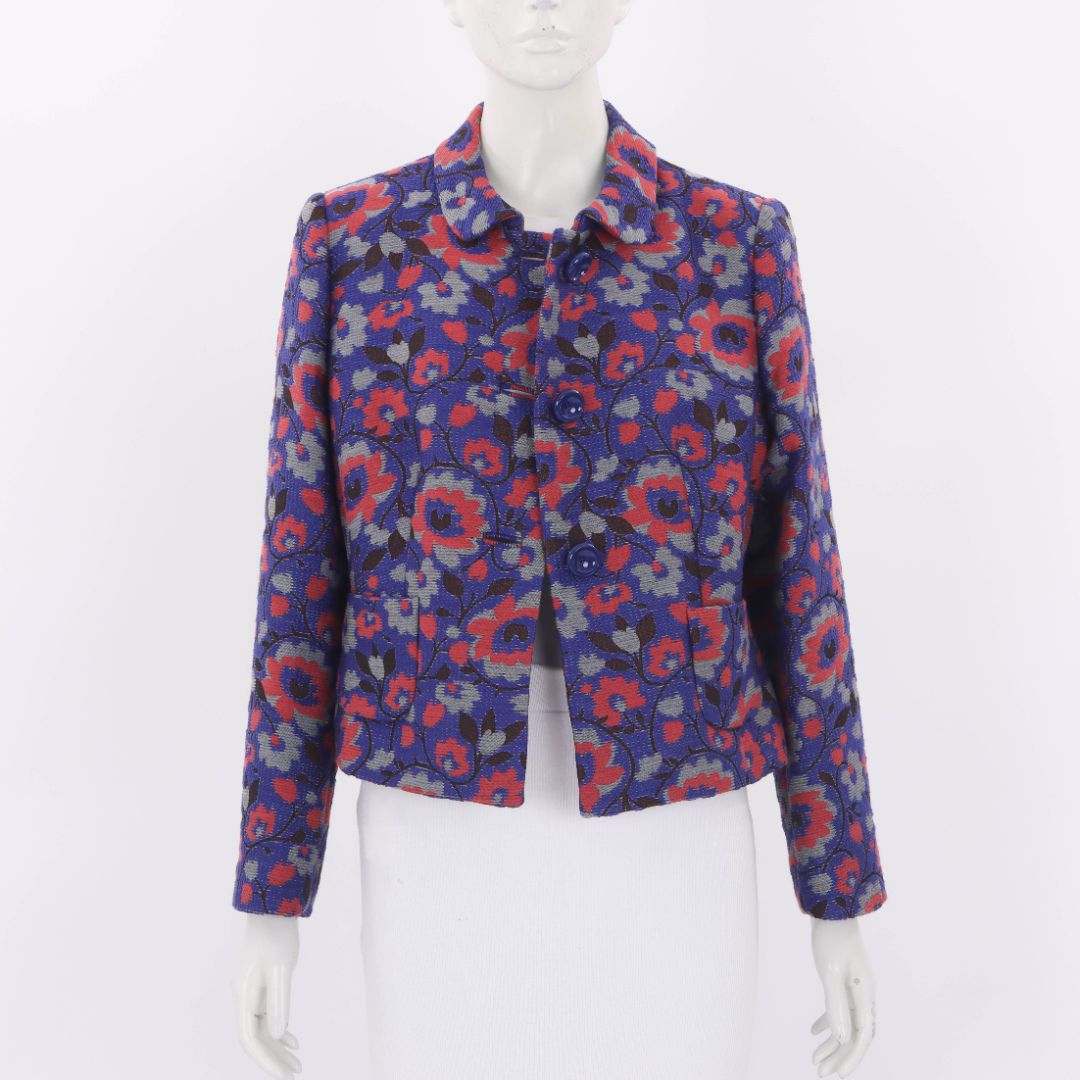 Anna Thomas Floral Textured Jacket Size 14