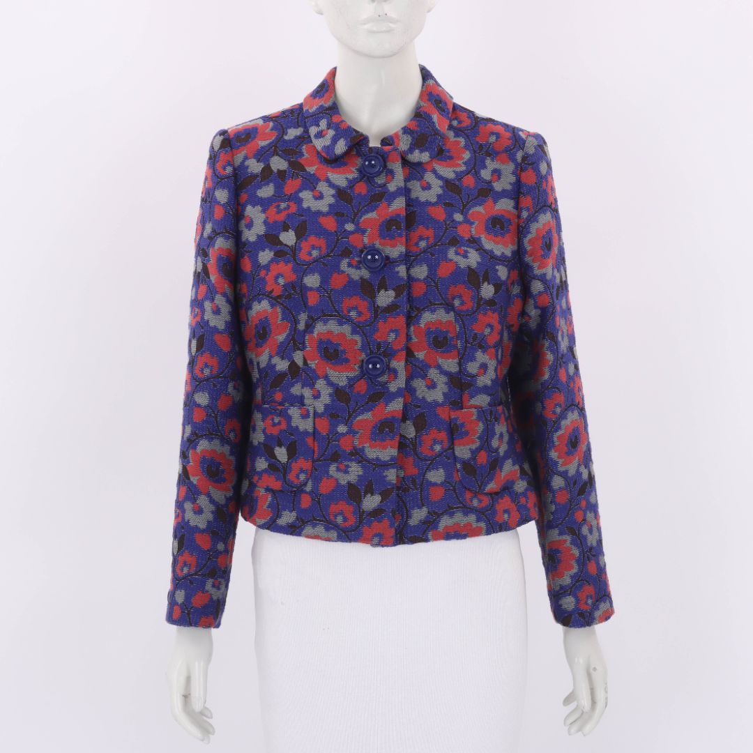 Anna Thomas Floral Textured Jacket Size 14