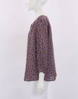 Anna Thomas Silk Print Top Size 12