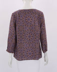 Anna Thomas Silk Print Top Size 12