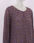 Anna Thomas Silk Print Top Size 12