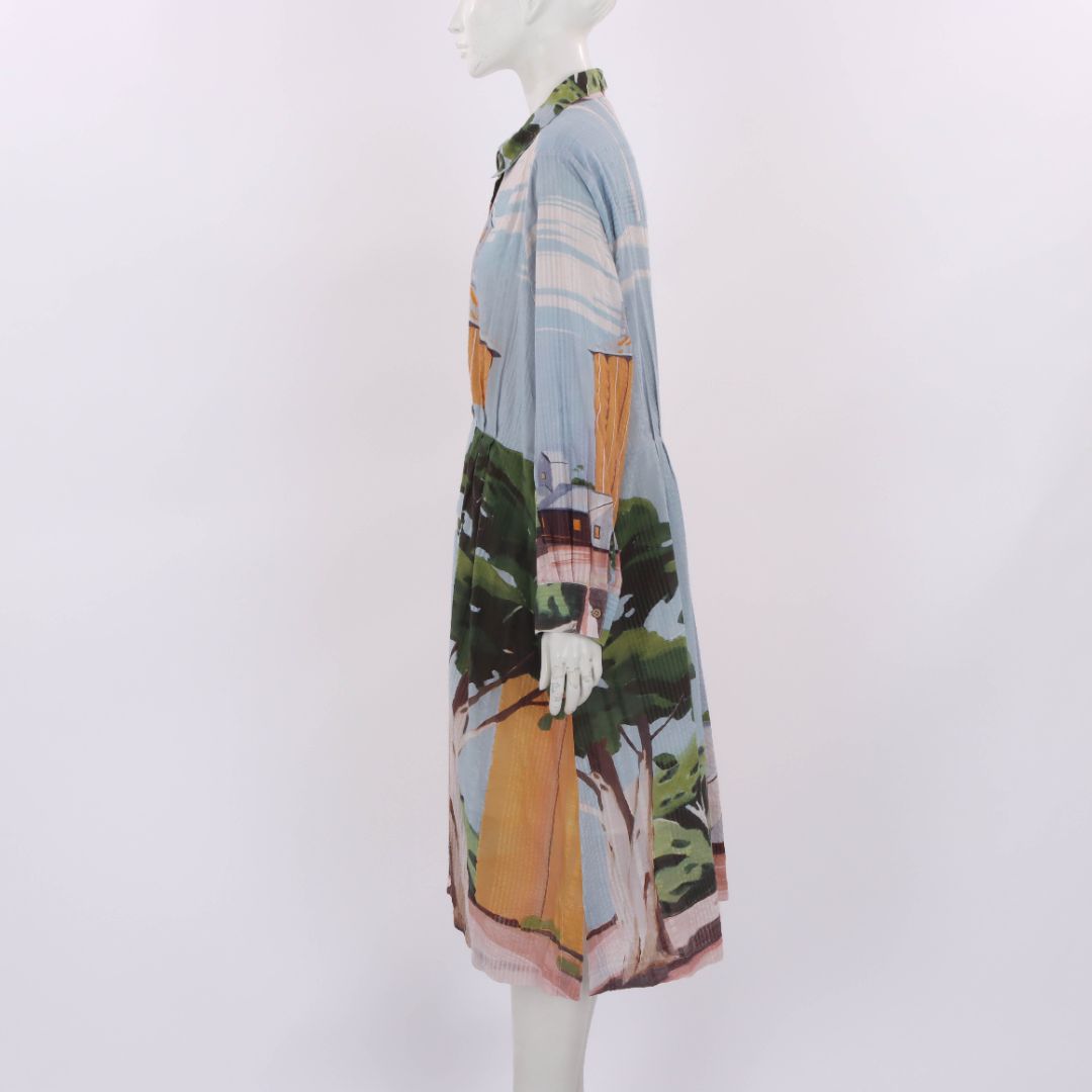 Nancy Bird Printed Midi Shirt Dress Size XL