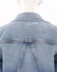 Ganni Distressed Denim Jacket Size 38 | AU 10