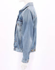 Ganni Distressed Denim Jacket Size 38 | AU 10