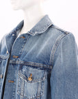 Ganni Distressed Denim Jacket Size 38 | AU 10