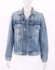 Ganni Distressed Denim Jacket Size 38 | AU 10