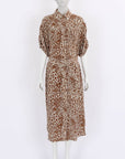 Zimmermann Utility Leopard Print Silk Dress Size 2