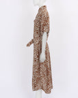 Zimmermann Utility Leopard Print Silk Dress Size 2