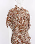Zimmermann Utility Leopard Print Silk Dress Size 2
