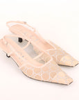 Gucci GG Crystal Slingback Pumps Size 42