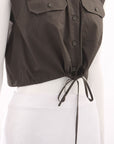 Scanlan Theodore Cotton Drawstring Top Size 6