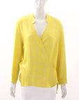Scanlan Theodore Silk Lurex Wrap Top Size 10