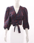 Scanlan Theodore Cropped Wrap Top Size 8