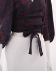 Scanlan Theodore Cropped Wrap Top Size 8